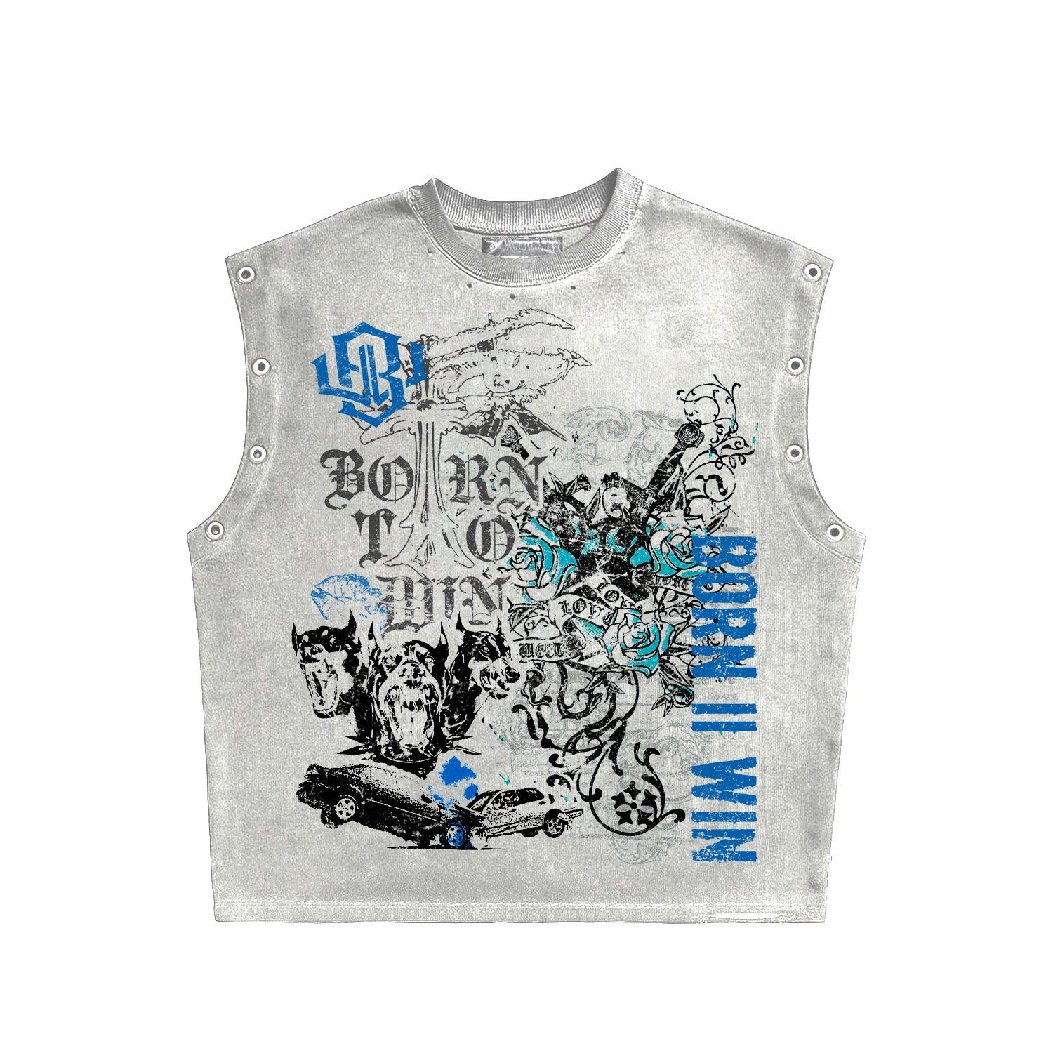 WTE x BLUE “CHAOS” SLEEVELESS