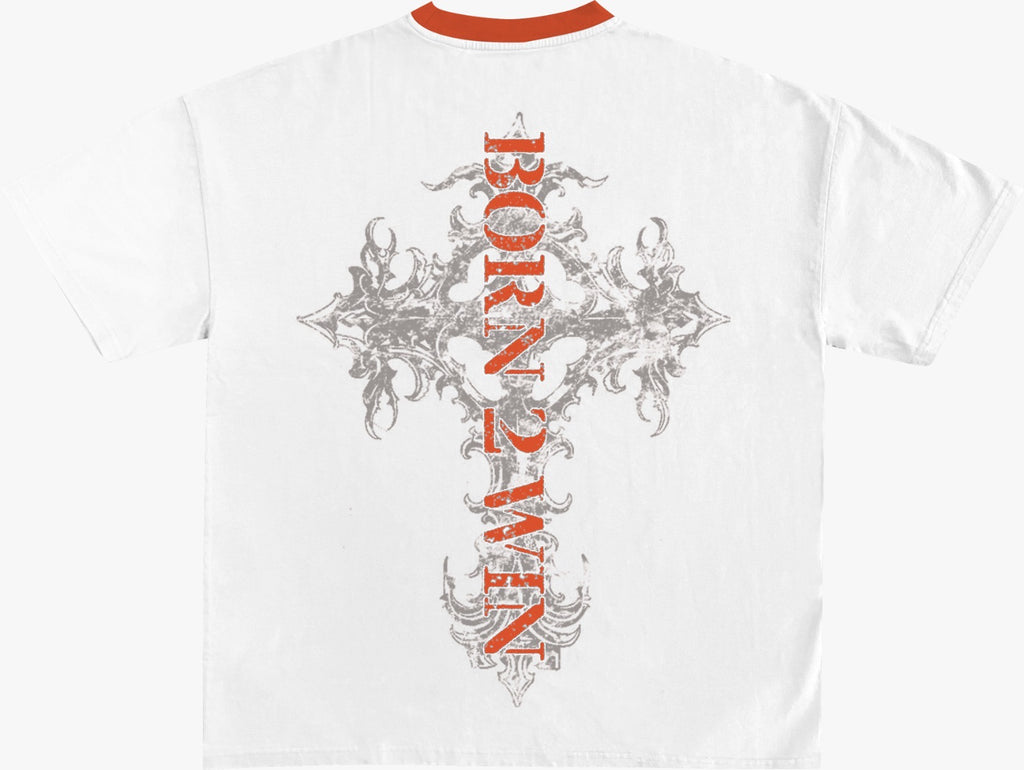 SUMMER MONEY CROPPED DISTRESSED TEE WTExRED