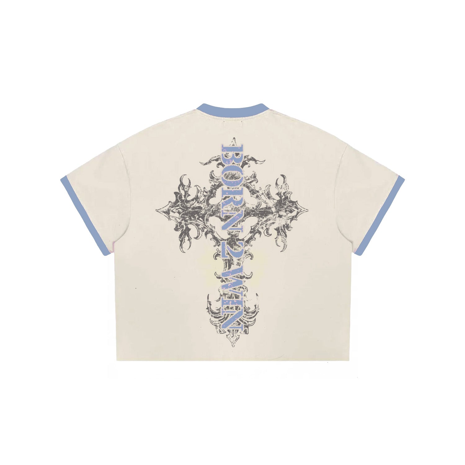(W) SUMMER MONEY BABY CROPPED TEE CRMxBBY BLUE