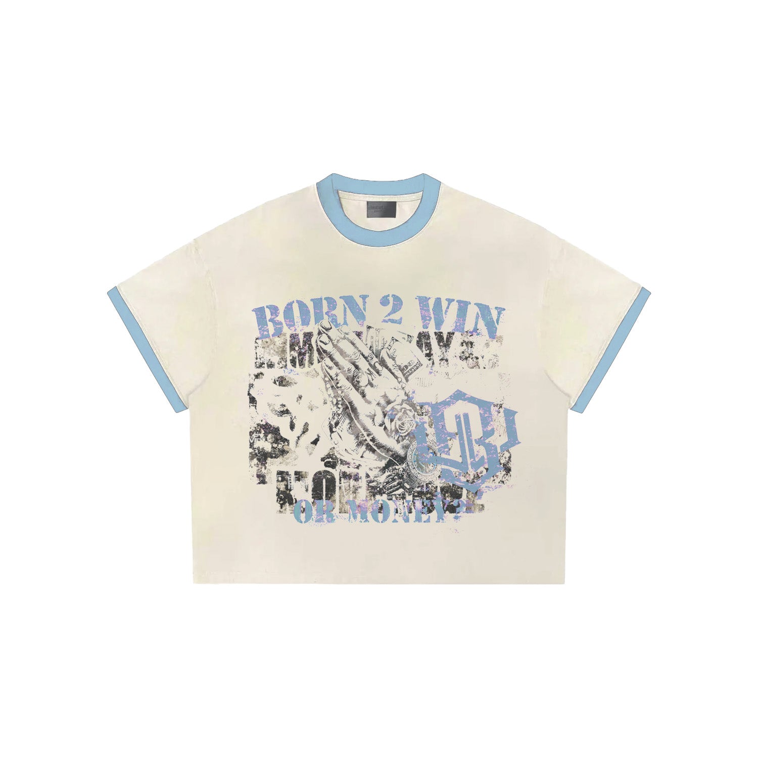 (W) SUMMER MONEY BABY CROPPED TEE CRMxBBY BLUE