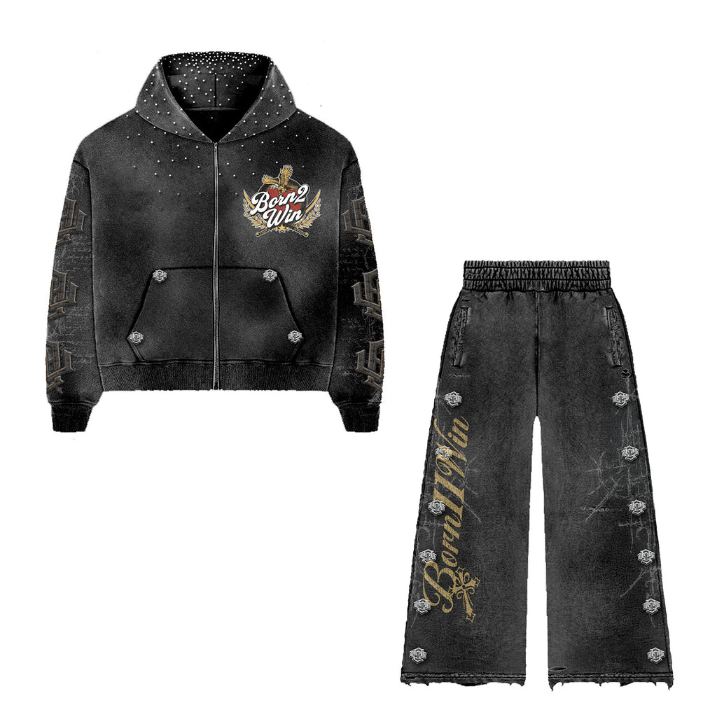 VNTG BLK 'NYC PATRIOTIC' SWEATSUIT