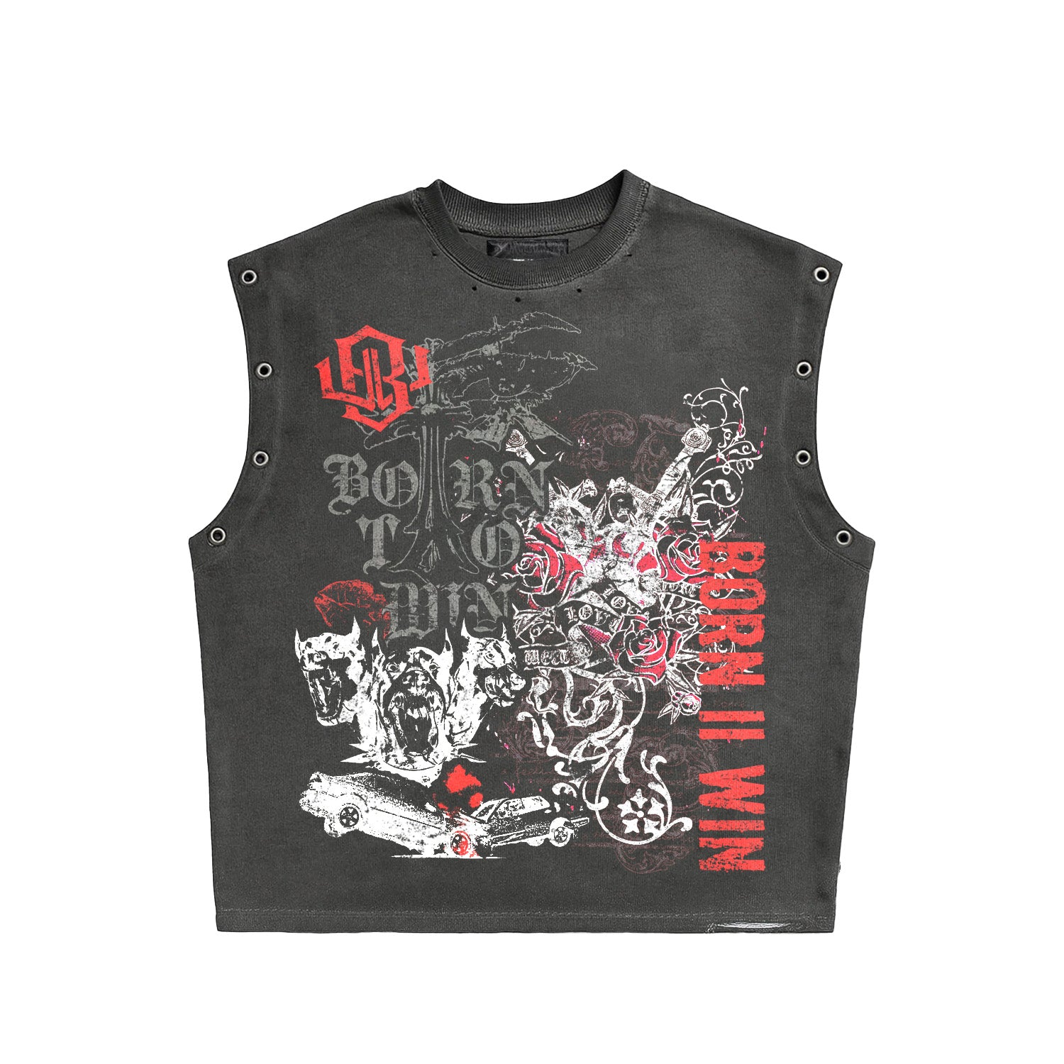 BLK x RED  “CHAOS” SLEEVELESS