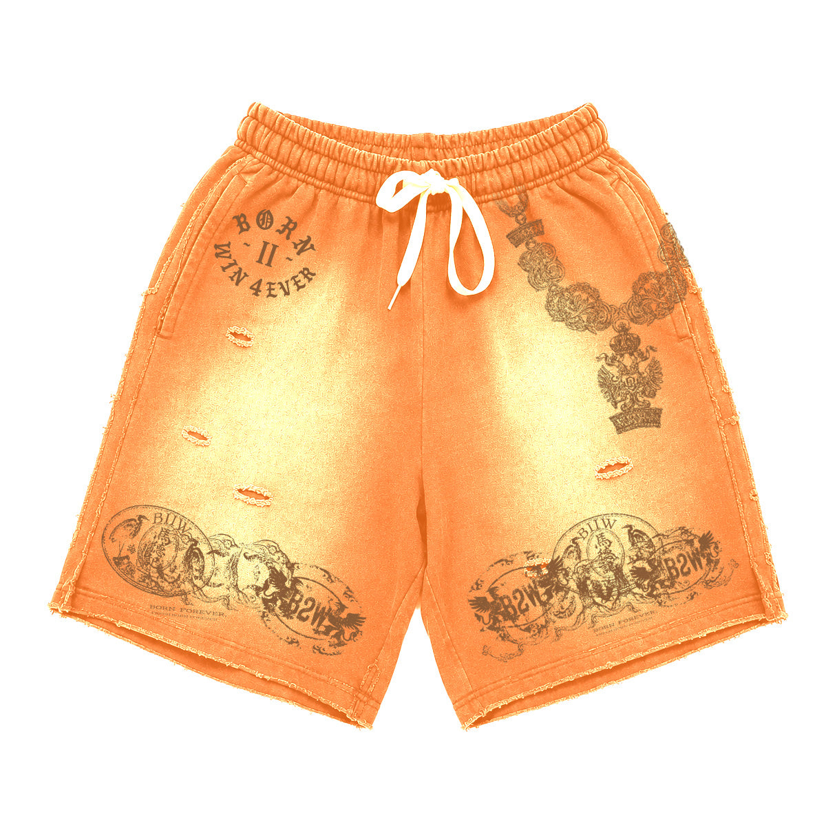 SUNRISE STAMP DISTRESSED SWEAT SHORTS