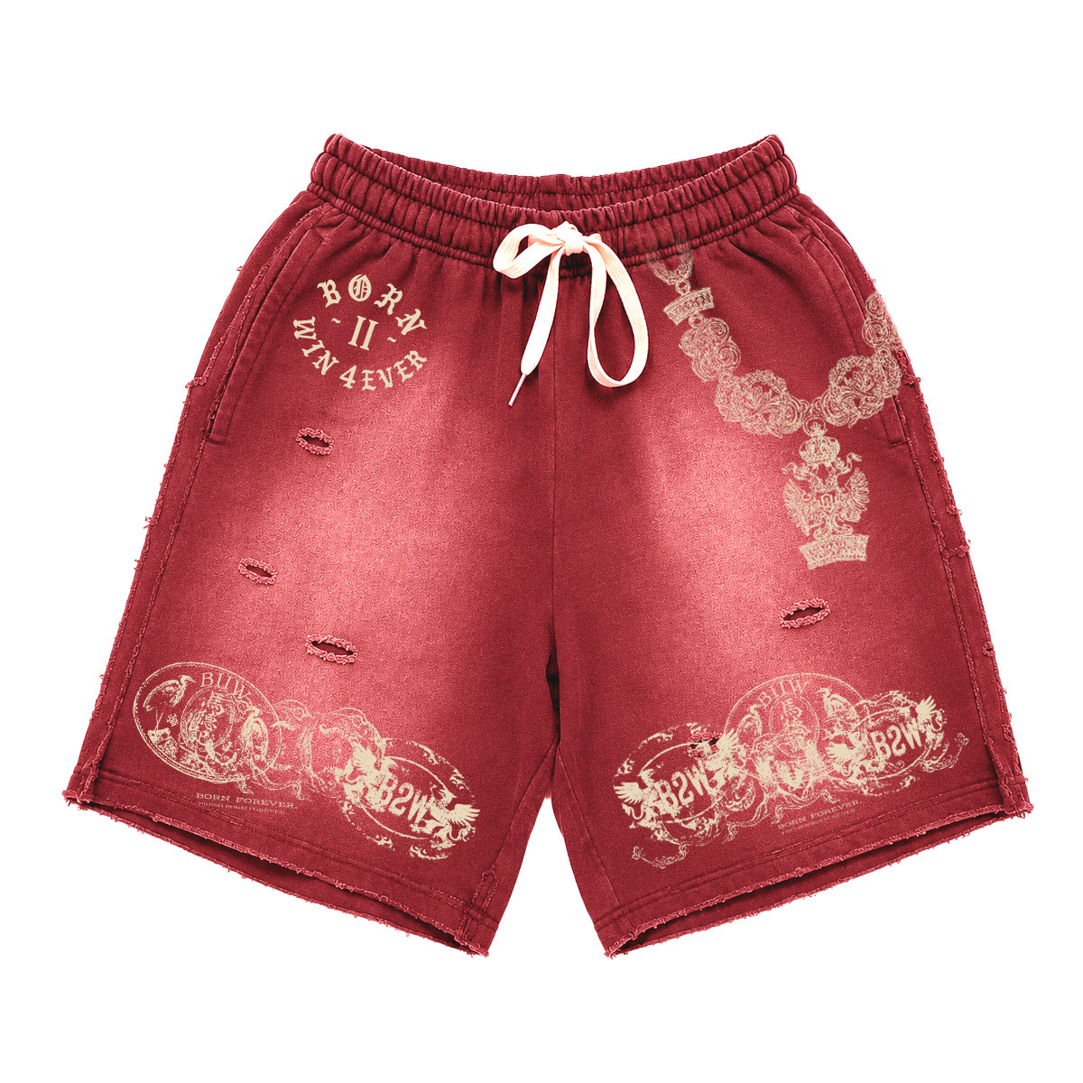CARDINAL STAMP DISTRESSED SWEAT SHORTS